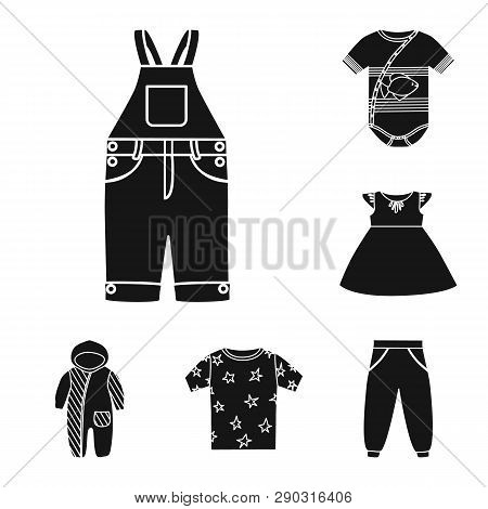 Vector Design Of Little And Cotton Symbol. Set Of Little And Kid Stock Vector Illustration.