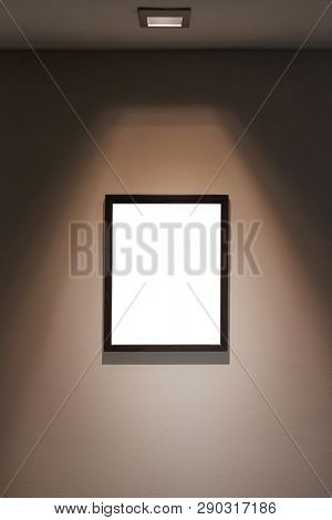 Empty picture frame on white background