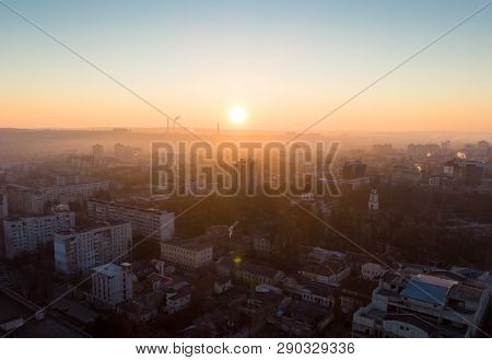 Stefan Cel Mare Central Boulevard At Sunrise