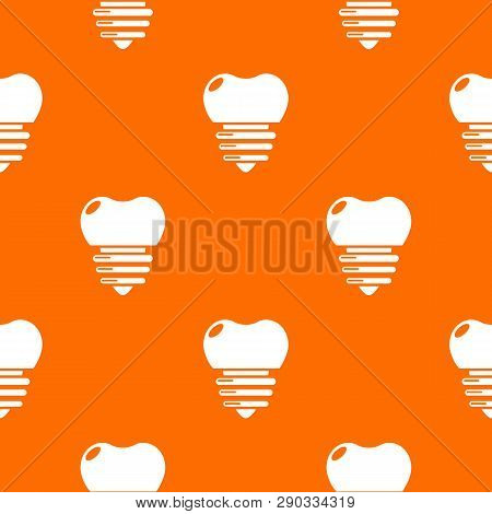 Dental Implant Pattern Vector Orange For Any Web Design Best