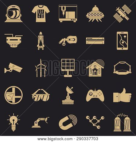 Near Future Icons Set. Simple Set Of 25 Near Future Vector Icons For Web For Any Design