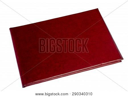 Red Id. Insulation. Identity Card On A White Background. Red Id Card On A White Background. Red Crus