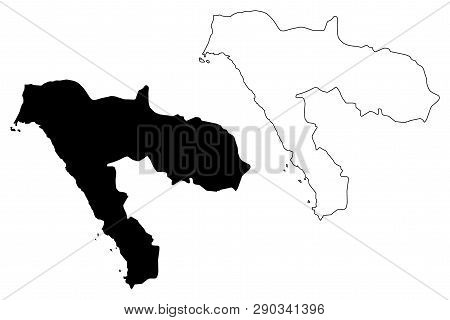 Tabuk Region (regions Of Saudi Arabia, Kingdom Of Saudi Arabia, Ksa) Map Vector Illustration, Scribb