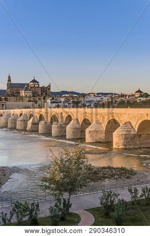 Roman Bridge In Cordoba, Andalusia, Southern Spain.