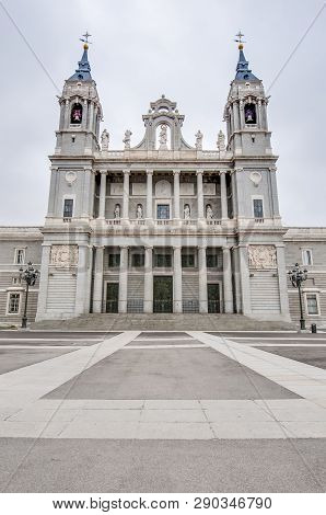 Almudena Cathedral In Madrid, Spain.