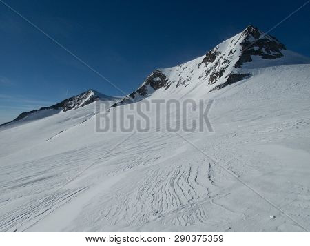 Beautiful Winter Landscape Skitouring In Venedigergruppe