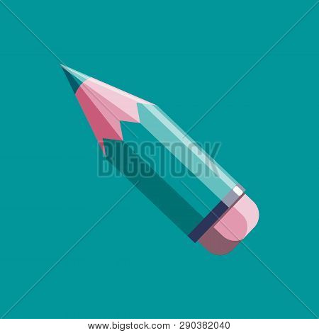 Pencil Vector Icon In Modern Flat Style
