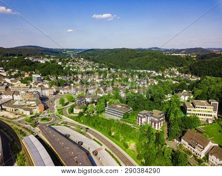 Aerial Photo Of Gummersbach, A Town In Germany