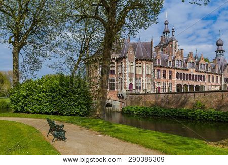 Ooidonk Castle in Belgium - architecture background