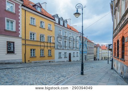 Street In Old Town Of Warsaw, Poland