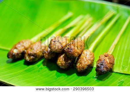 Thai Mince Meat Lemon Skewer