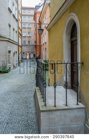 Street In Old Town Of Warsaw, Poland