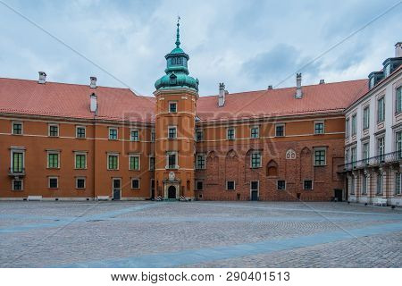 Courtyard Of Royal Castle In Old Town Of Warsaw, Poland