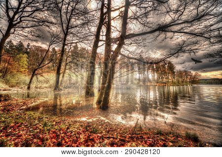 The Bruchers Dam In Marienheide. Fantasy Composing.