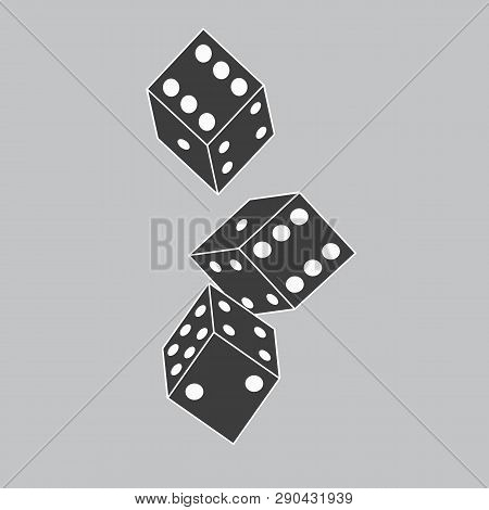 Dice On A Gray Background, Board Game