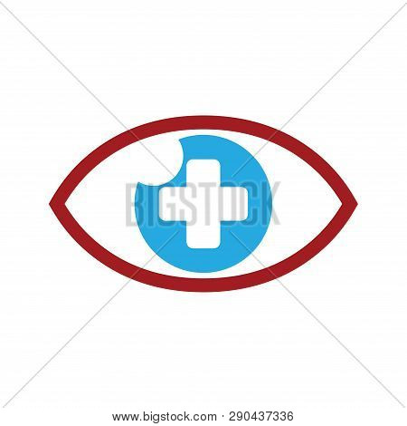 Positive Eyecare Healthy Eye Clinic Logo Icon Template