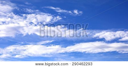 Background Of Blue Sky And Some White Clouds