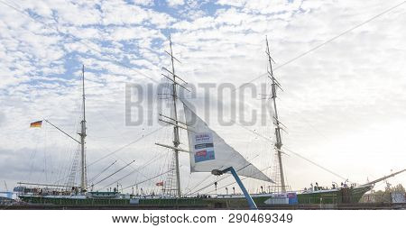 Hamburg, Germany - October 29, 2016: The Ship Rickmer Rickmers In Hamburg. The Rickmer Rickmers Is A