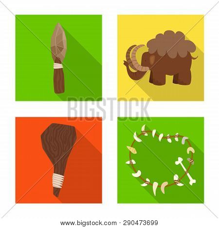 Vector Design Of Evolution  And Prehistory Logo. Collection Of Evolution  And Development  Vector Ic