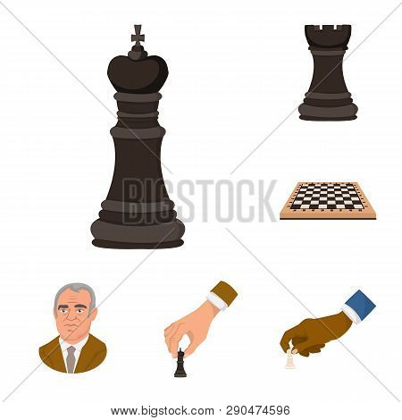 Vector Illustration Of Chess And Game Sign. Collection Of Chess And Strategy Stock Symbol For Web.