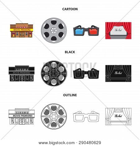 Vector Design Of Television And Filming Sign. Set Of Television And Viewing Stock Vector Illustratio