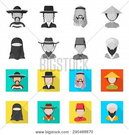 Vector Illustration Of Imitator And Resident Symbol. Set Of Imitator And Culture Stock Vector Illust