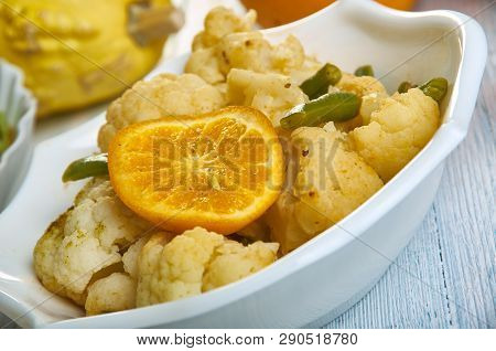 Moroccan  Cauliflower With Preserved Mandarinas