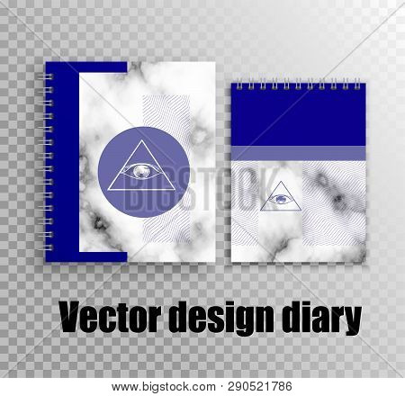 Beautiful Vector Layout - A Collection Of Notebooks For The Student, Business Diaries. Fashionable A