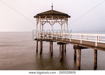 Fisherman’s Footbridge On Lake Constance In Bregenz