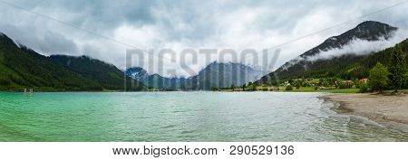 Achensee (lake Achen) Summer Cloudy Landscape (austria). Panorama.