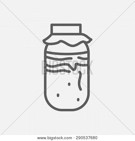 Kambucha Icon Line Symbol. Isolated  Illustration Of  Icon Sign Concept For Your Web Site Mobile App