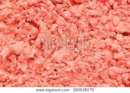 Childrens Kinetic Sand Pink Color For Sculpting Figures. Surface Texture