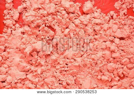 Childrens Kinetic Sand Pink Color For Sculpting Figures. Surface Texture