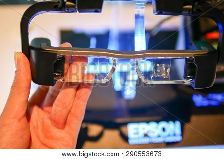 Bangkok, Thailand - December 27, 2017: Epson Launches Smart Glasses 