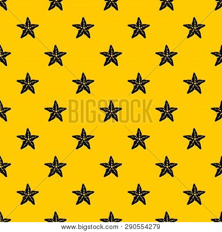 Starfishpattern Seamless Vector Repeat Geometric Yellow For Any Design