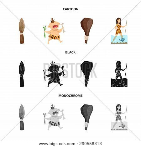 Vector Illustration Of Evolution  And Prehistory Symbol. Collection Of Evolution  And Development  V