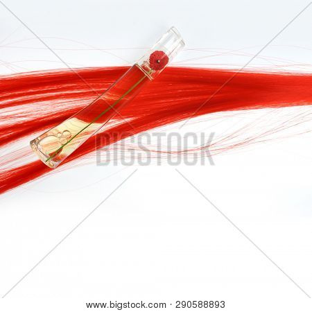 Prague, Czech Republic- January 22, 2019. Perfume KENZO bottle on white background.  Kenzo Flower Perfume