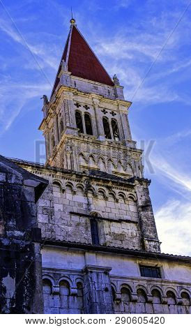 Trogir, Dalmatia, Croatia - October 29: Cathedral Of St. Lawrence In Historic City Of Trogir On Octo