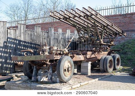 Torun, Kujawskopomorskie / Poland - March, 20, 2019: An Old Dilapidated Car For Transporting Katyush