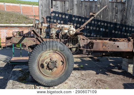 Torun, Kujawskopomorskie / Poland - March, 20, 2019: An Old Dilapidated Car For Transporting Katyush