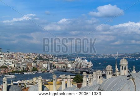 Amazing View Of The Bosphorus And The Golden Horn