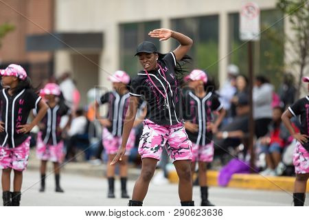 Indianapolis, Indiana, Usa - September 22, 2018: The Circle City Classic Parade, African American Da