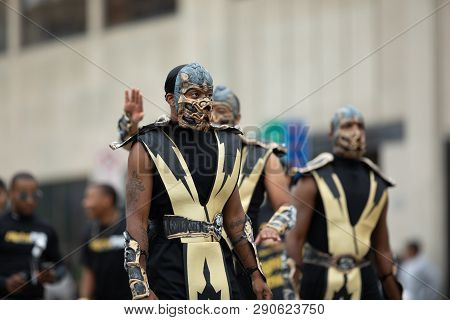 Indianapolis, Indiana, Usa - September 22, 2018: The Circle City Classic Parade, Members Of The Alph