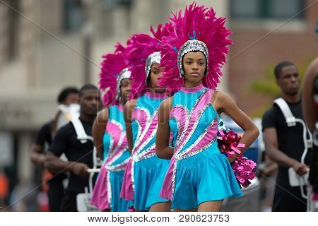 Indianapolis, Indiana, Usa - September 22, 2018: The Circle City Classic Parade, Members Of The Elit