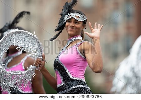 Indianapolis, Indiana, Usa - September 22, 2018: The Circle City Classic Parade, Members Of The Elit