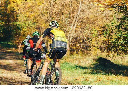 October 14, 2018, Minsk, Belarus.2018 Olympic Cross Country Cup Xco In Medvezhino Two Men Riding Bic