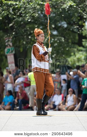 Washington, D.c., Usa - July 4, 2018, The National Independence Day Parade, Falun Dafa Chinese March
