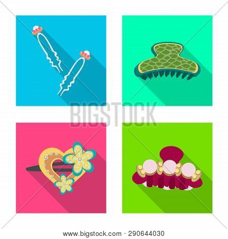 Vector Design Of Beauty And Fashion Logo. Set Of Beauty And Female Vector Icon For Stock.