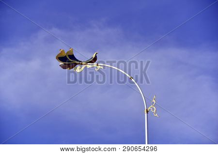 The Bird Of Paradise Street Lamp Decoration On The Second Thai-myanmar Friendship Bridge.