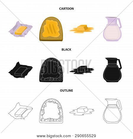 Vector Illustration Of Creamy And Product Icon. Collection Of Creamy And Farm Vector Icon For Stock.
